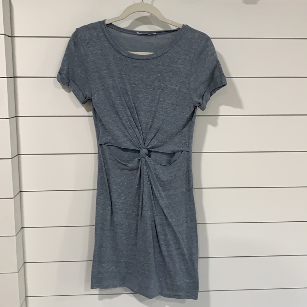 Honey Punch Gray Cut Out Front Dress. Size XS
